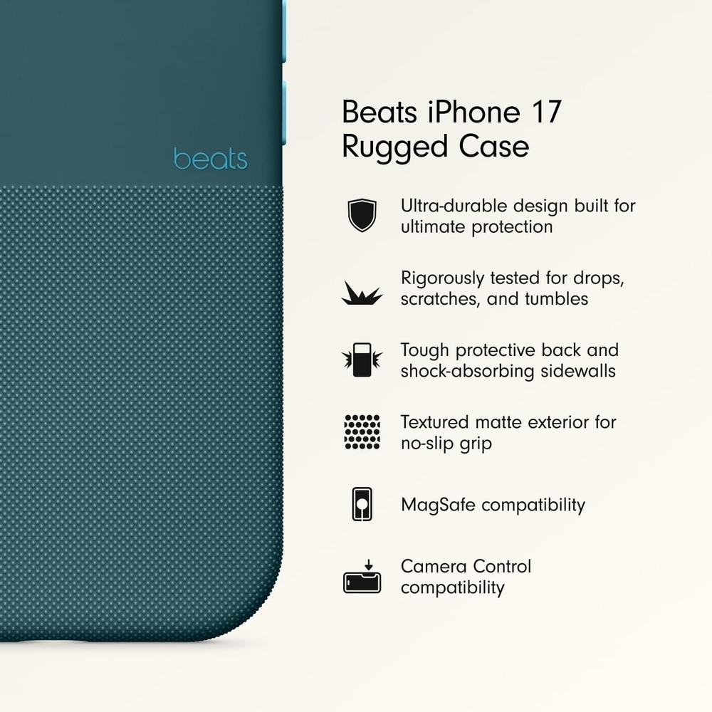 Apple iPhone 17 Rugged Beats Case MagSafe Camera Control Rocky Blue Original NEW